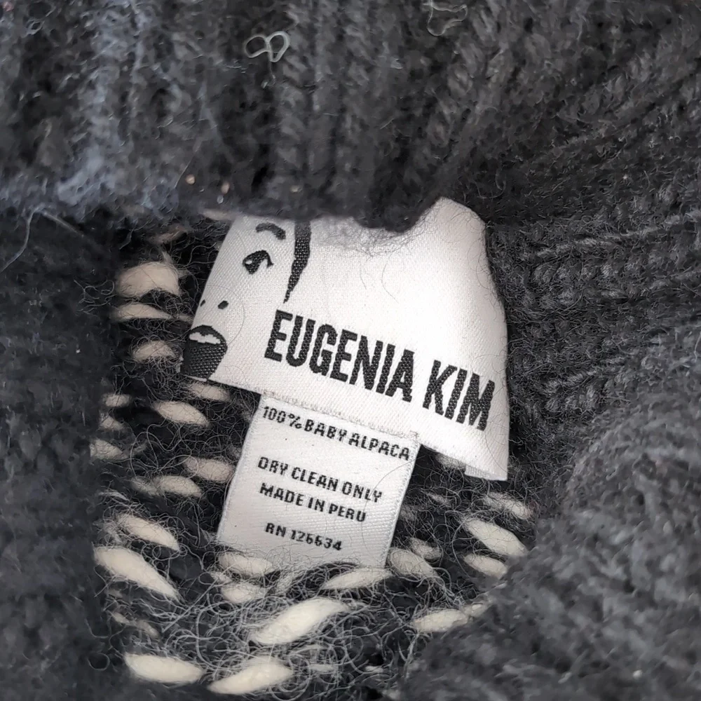 Eugenia Kim Chevron Cable Knit Slouch Beanie Alpaca Herringbone
